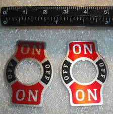 2x Toggle switch On-Off-On indicator plate amplifier amp power Panel  standby