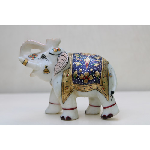 Marble elephant handmade - marble,
