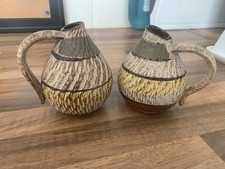 Dee Cee Certainly Pottery Studio Art Two Cute Little Jugs Unusual Design