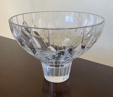  Vintage Stuart Crystal glass ‘Prism’ bowl 19cm hi x 25cm diam  Sound condition 