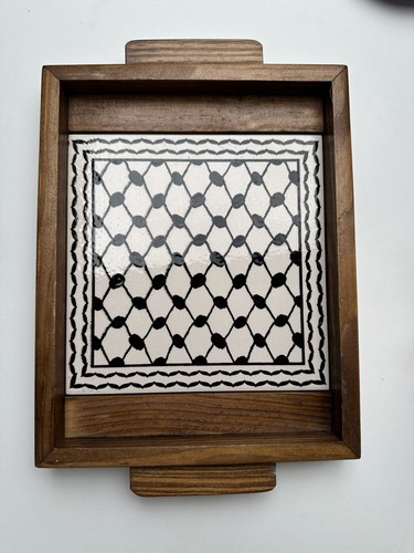 Handmade ceramic tile tray - handmade,