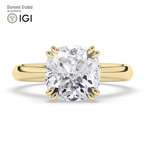 Cushion diamond engagement - cushion,