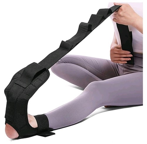Yoga leg stretching - leg, strap