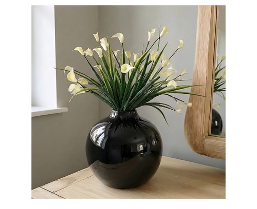 Willowy large black - willowy, ceramic