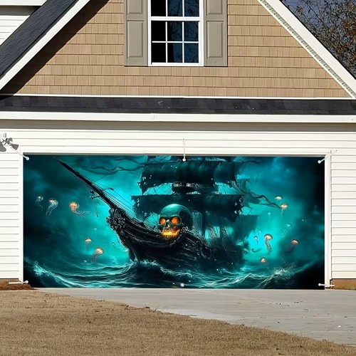 Skull pirate ship - pirate,