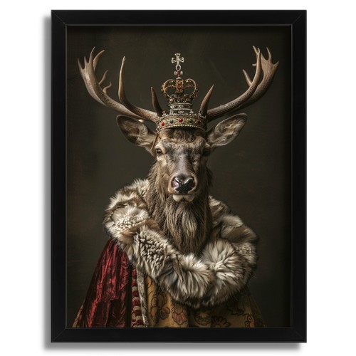 Stag king vintage wall print - vintage,