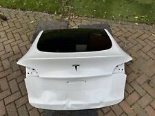Tesla Model Y Bare Tailgate Light Damage Needs Repair and Painting (with Glass)