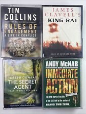4 x Audiobook Cassette Tape Bundle Tim Collins / Andy McNab / James Clavell Etc
