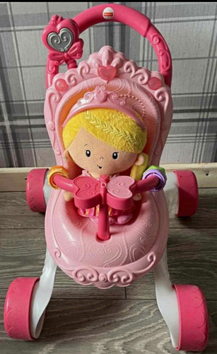 Pink white plastic - &, doll