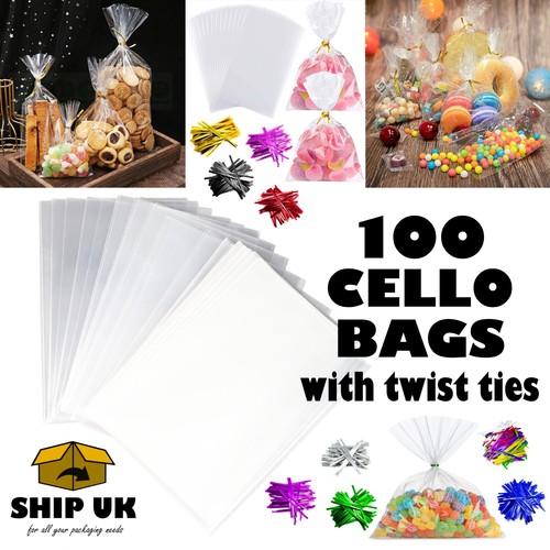 100 clear cellophane - clear, candy