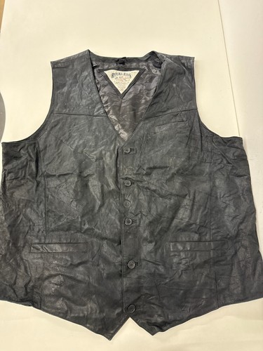 Vintage leather waistcoat - , 56"