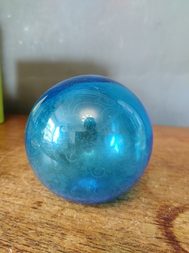 Blown blue glass - blown,