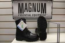 Magnum Waterproof Boot Vibram Sole Elite II 8" Black Leather Tactical UK 4 EU 37