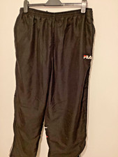 Fila Mens Vintage Tracksuit Bottoms Size XL Black, White, Red Mix Good Condition