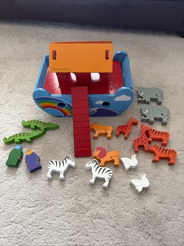 Wood noah ark shape sorter - wood,