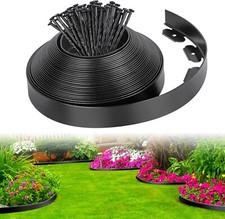 10m Lawn Edge Border with 40 pegs Garden Edging For Paths Drives Flower Grass