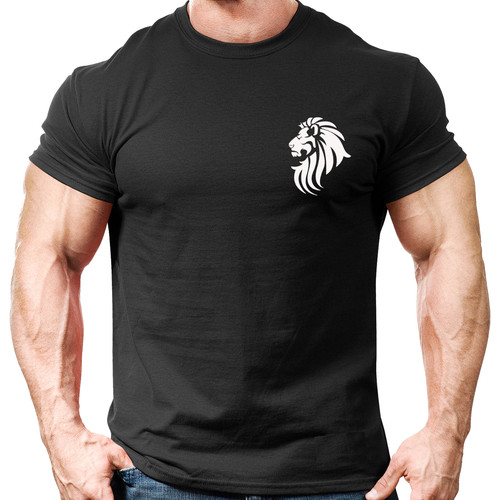 Lion head gym shirt mens - lion,