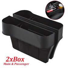 2x Car Auto Seat Gap Organizer Catcher Filler Storage Box Pocket Cup Holder