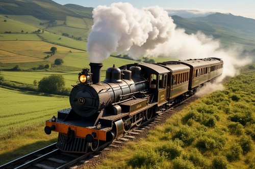 Steam train canvas - steam,
