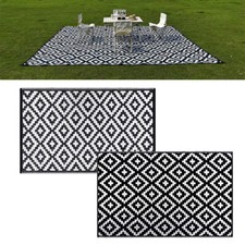 Picnic In/Outdoor Patio Garden Rug Plastic Weave Waterproof Mats Weatherproof UK