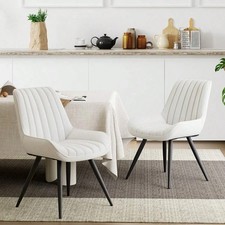 2x Faux Leather Dining Chairs