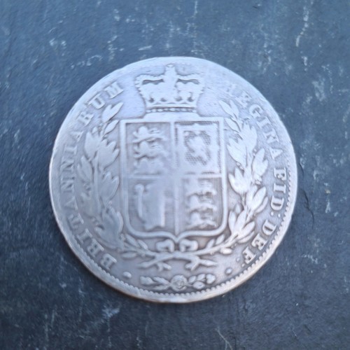 1849 half crown queen - half,