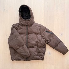 Night Addict Mens Chocolate Brown Puffer Jacket 2XL