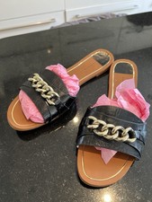 Zara Chain Link Sliders Size5 EU38
