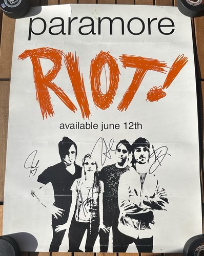 Paramore signed poster - paramore,