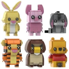 Winnie The Pooh Piglet Owl Tigger Eeyore + more MOC Brickheadz Building Brick