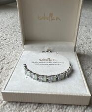 Isabella M Bracelet for Women - Brass with Cubic Zirconia Adjustable Bracelet