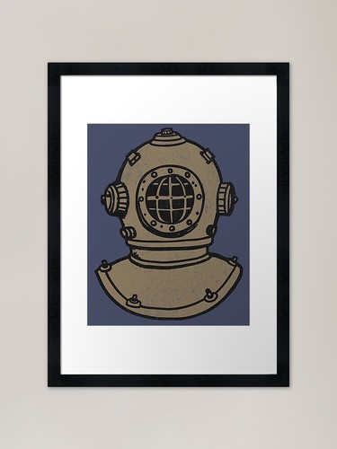 Vintage deep sea - sea, diver