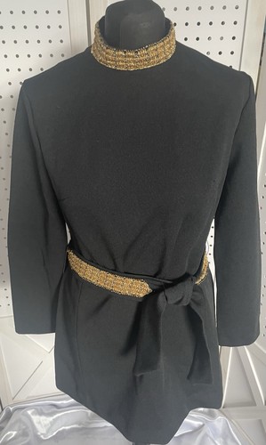 Vintage 1960s crimplene black - 1960s,