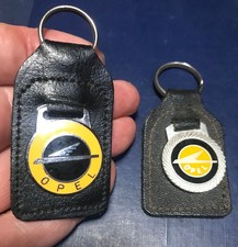 2 X OPEL 1960S Leather, Vintage Rekord Kadett GT key rings key chains