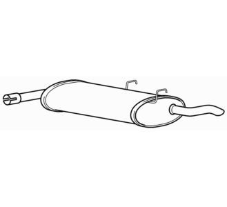 Rear exhaust silencer back - back, box