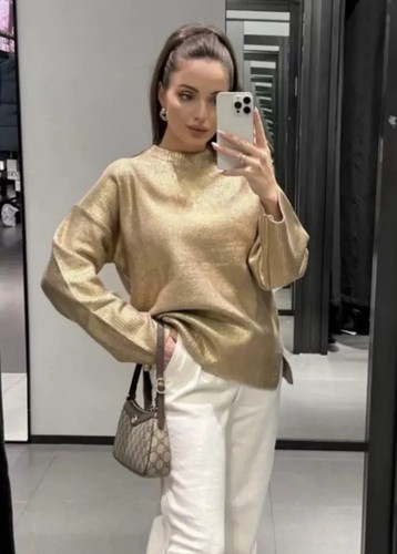 Zara cracked gold foil - zara,