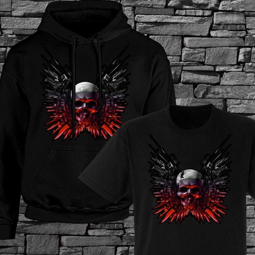 Skull expendable shirt - skull,