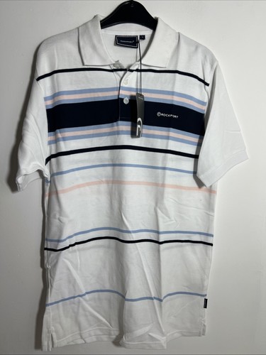 Mens rockport white - white, striped