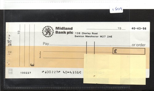 Cheque ch1509 unused - cheque,