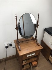 Oval 1930s Freestanding Vanity Dressing Table Mirror