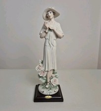 Guiseppe Armani Rose Flower Lady Figurine Capodimonte Florence Vintage 1990s