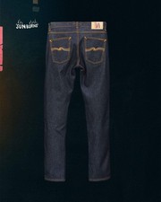 Nudie Lean Dean Slim Tapered Mens Jeans - Dry Sunburns