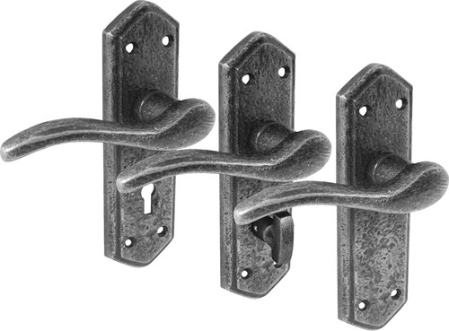 Pewter door handles - pewter,