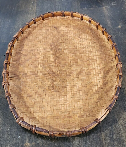 Vtg 10 woven wicker - ",