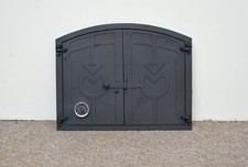 48 x 38 cm cast iron door clay / bread oven doors pizza with thermometer