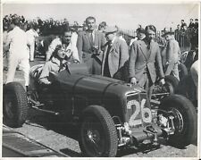 RAYMOND MAYS AND BLOWN ERA BRITISH GP SILVERSTONE 1949 B/W PHOTOGRAPH