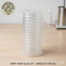 Sterile Petri Dishes 90mm x 15mm Pack of 20 EU Made Lab Culture Plates mycology