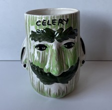 Vintage Celery Face Pot 2