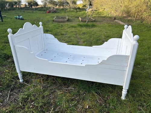 Antique pine sleigh - antique,