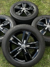 BLACK 4 x GENUINE 17" VW TRANSPORTER T6 T5 CALIFORNIA OCEAN ALLOYS WHEELS TYRES